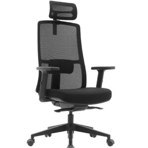 Cadeira Office Presidente tela c/ apoio de cabeça - Cód: 234